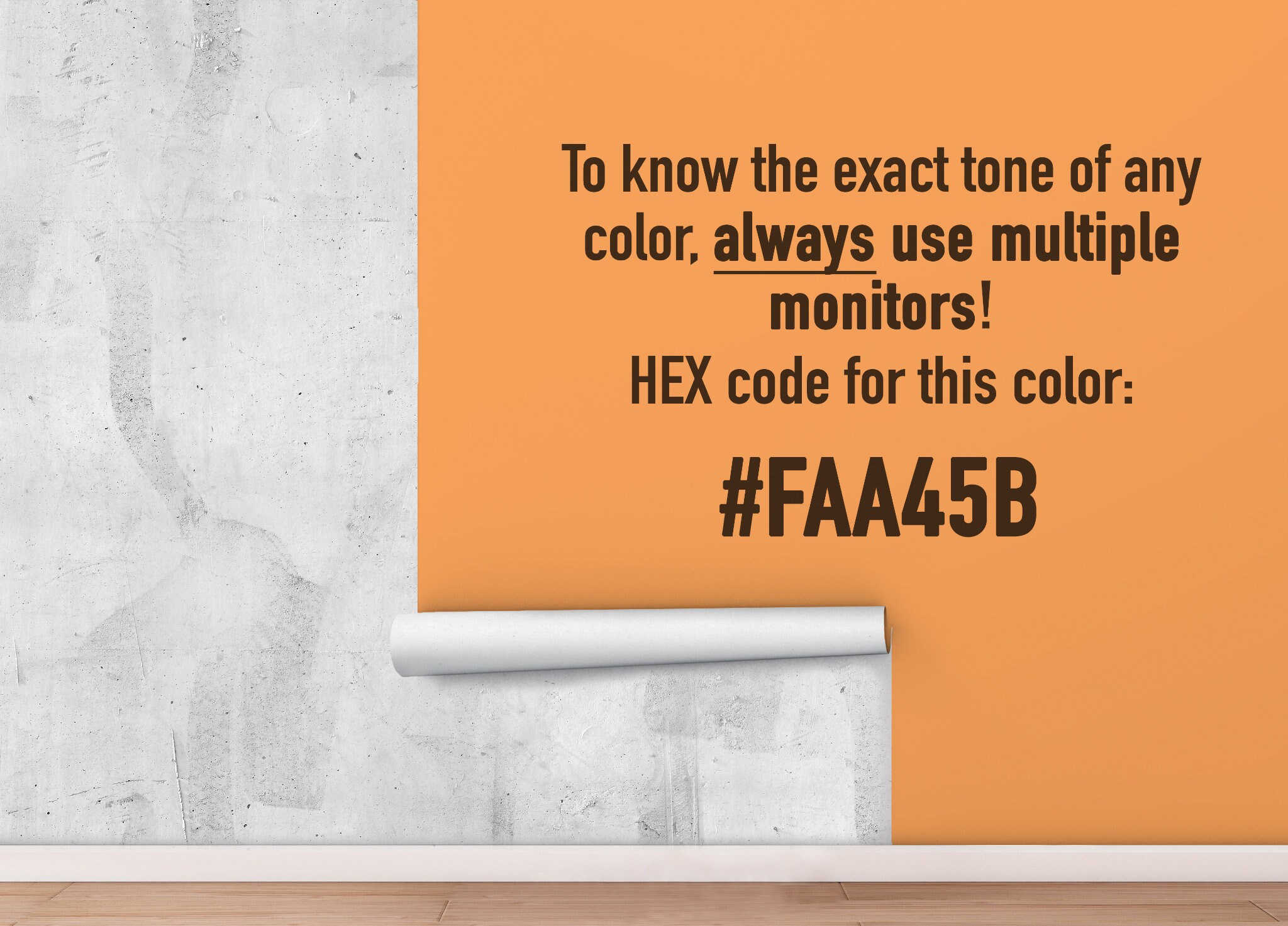 Peel And Stick Wallpaper Bright Orange solid color Wallpaper Etsy