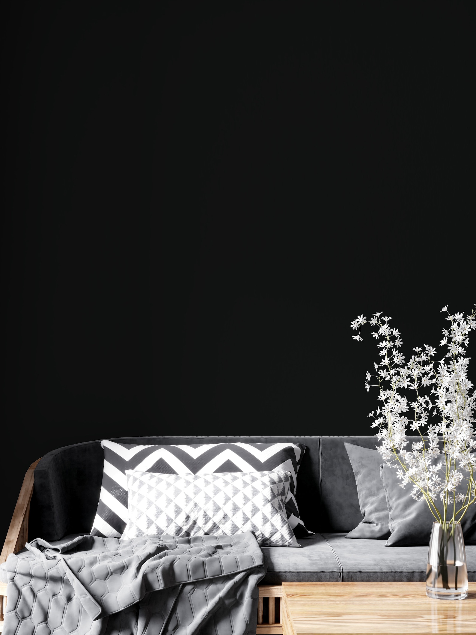 Peel and Stick Wallpaper Dark Gray Solid Color Home Decor - Etsy