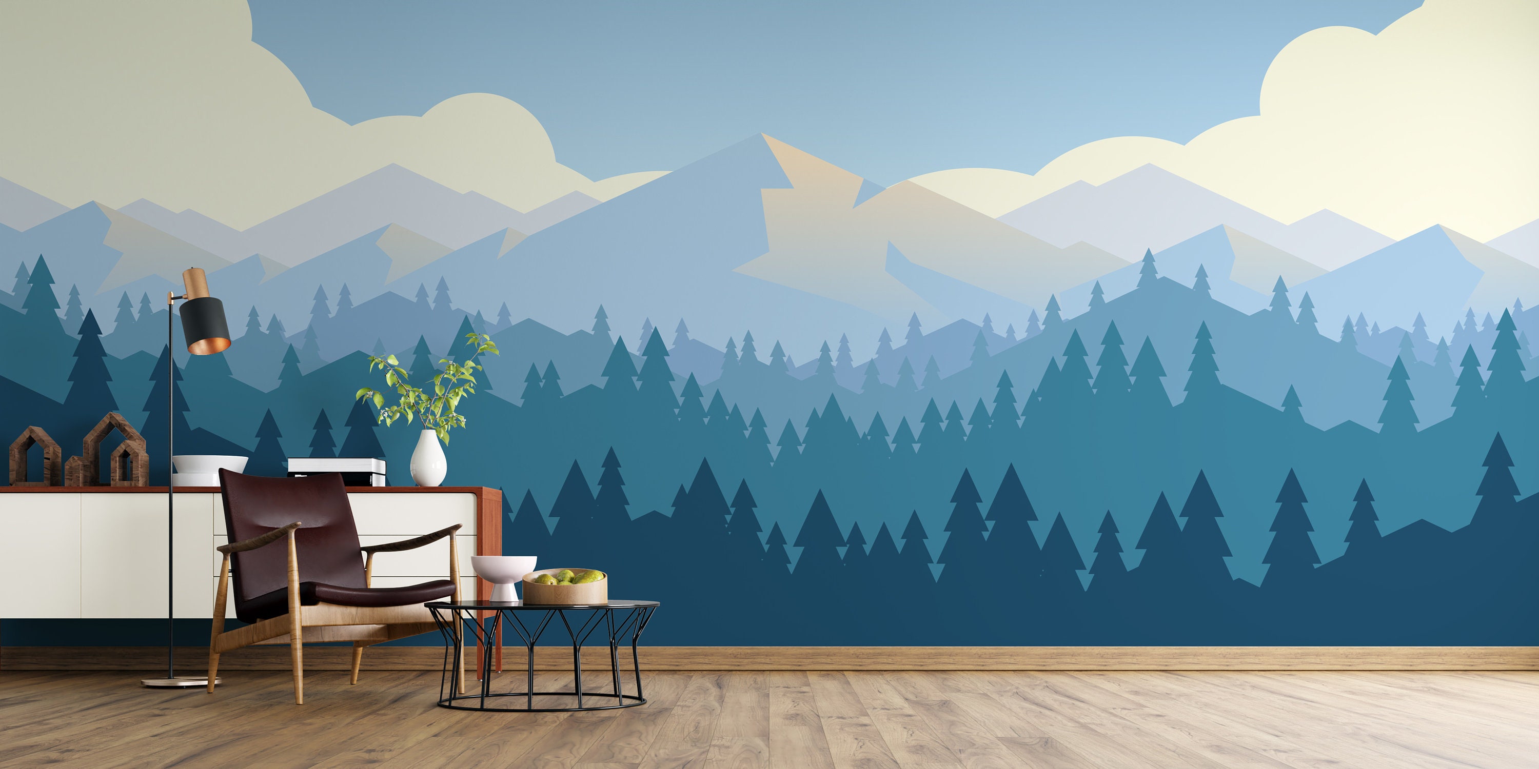 Peel And Stick Mural With a Forest View Nature Wallpaper Etsy