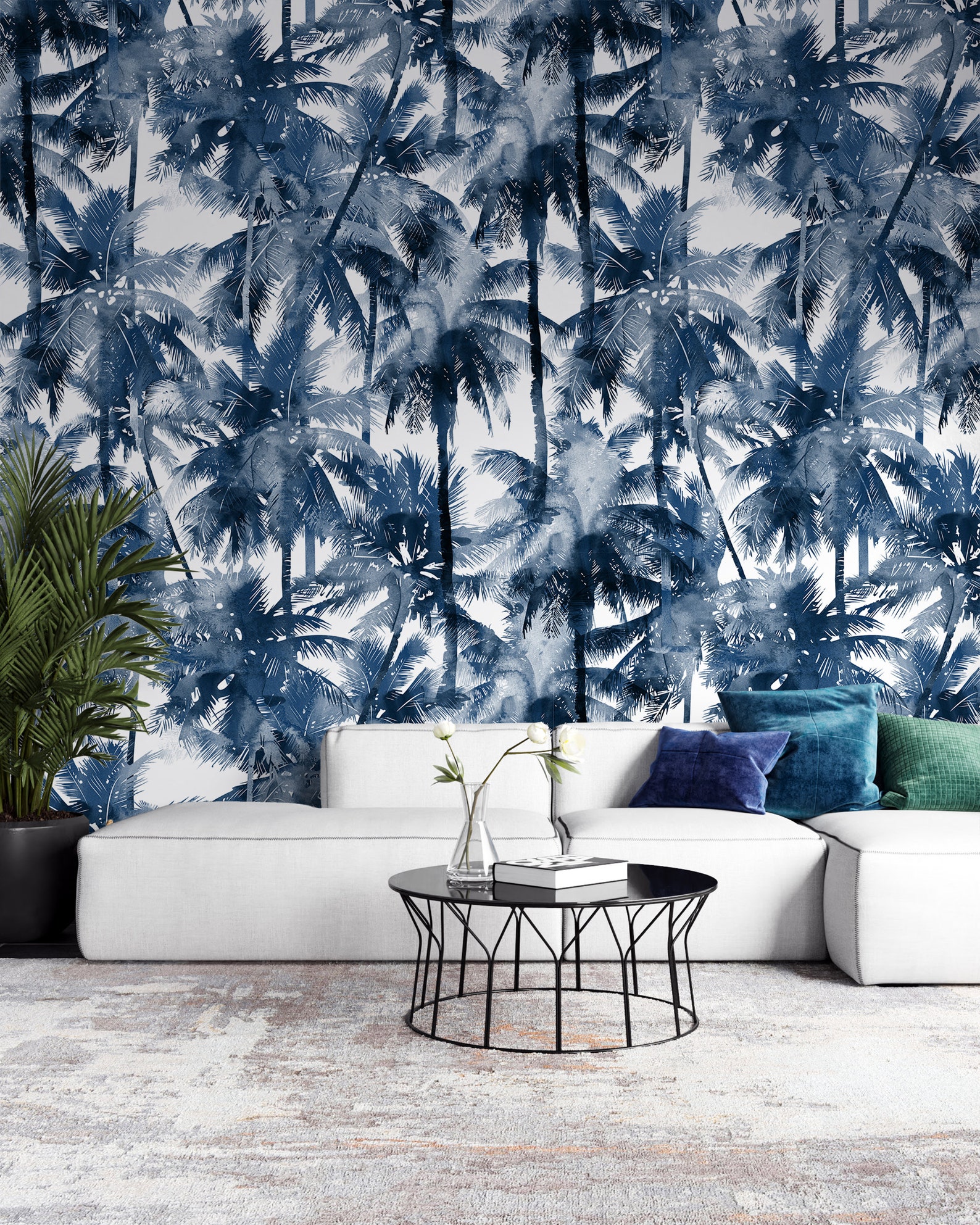 Peel And Stick Wallpaper with Palms Nature Wallpaper for Home | Etsy