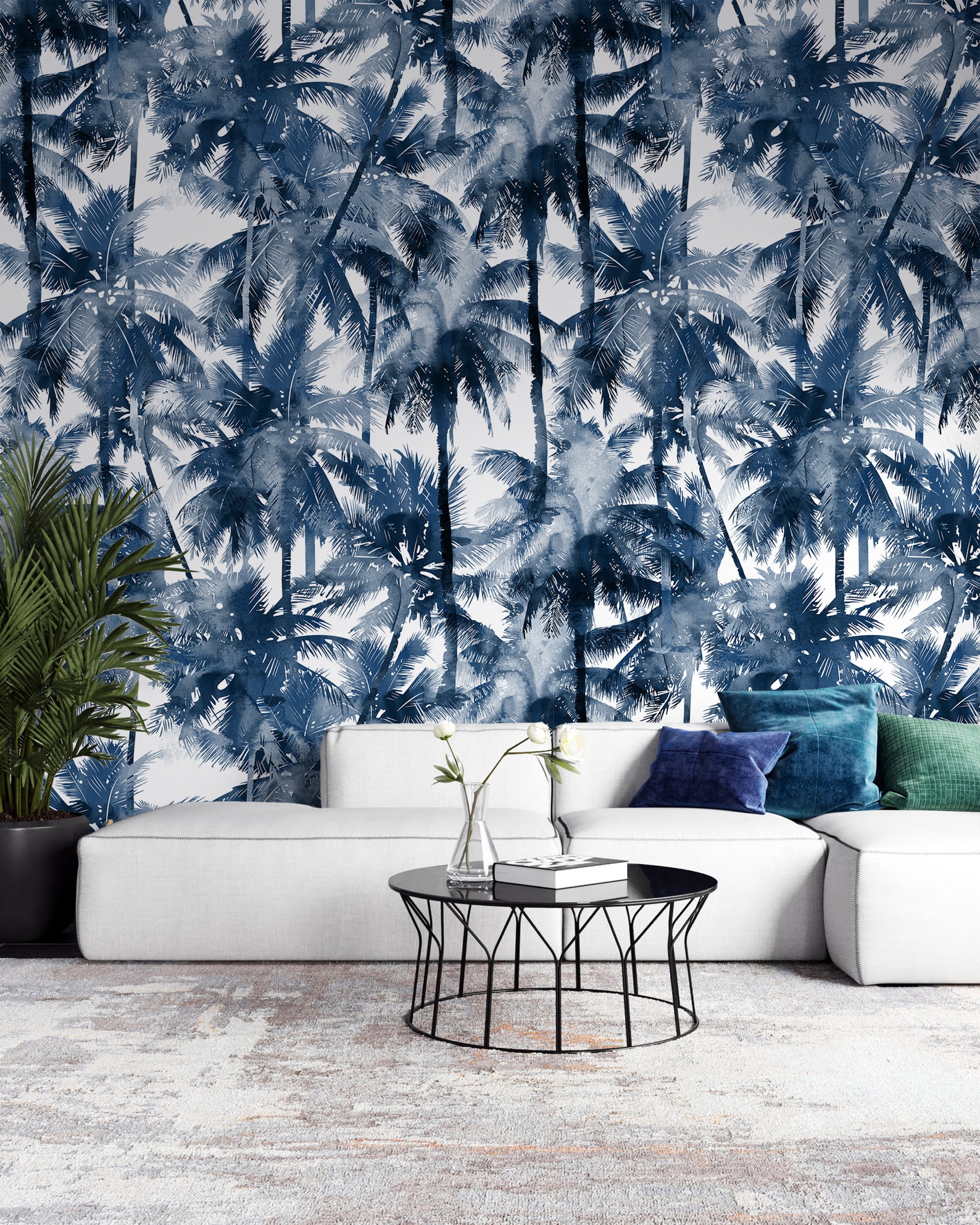 Peel And Stick Wallpaper with Palms Nature Wallpaper for Home Etsy