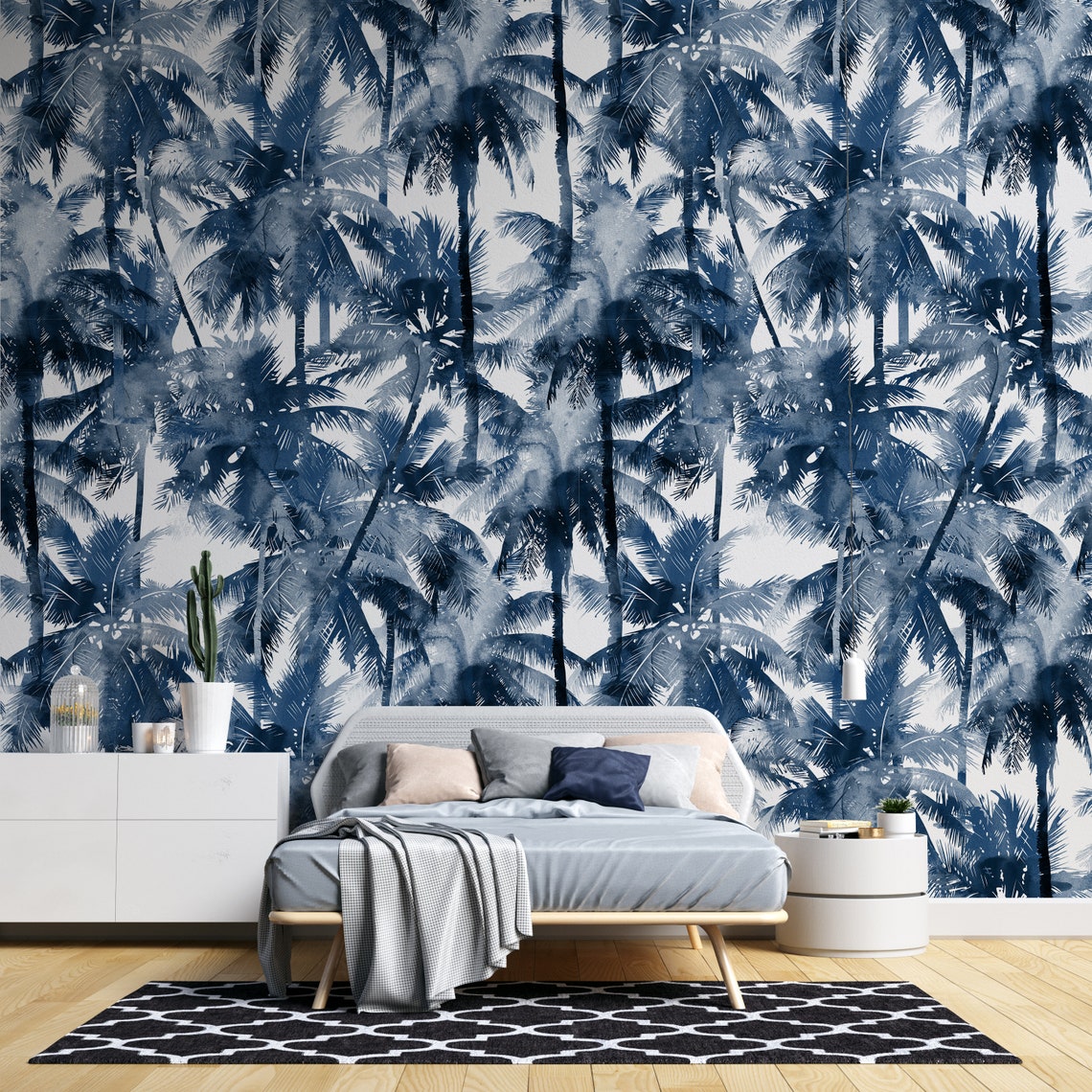 Peel And Stick Wallpaper with Palms Nature Wallpaper for Home | Etsy