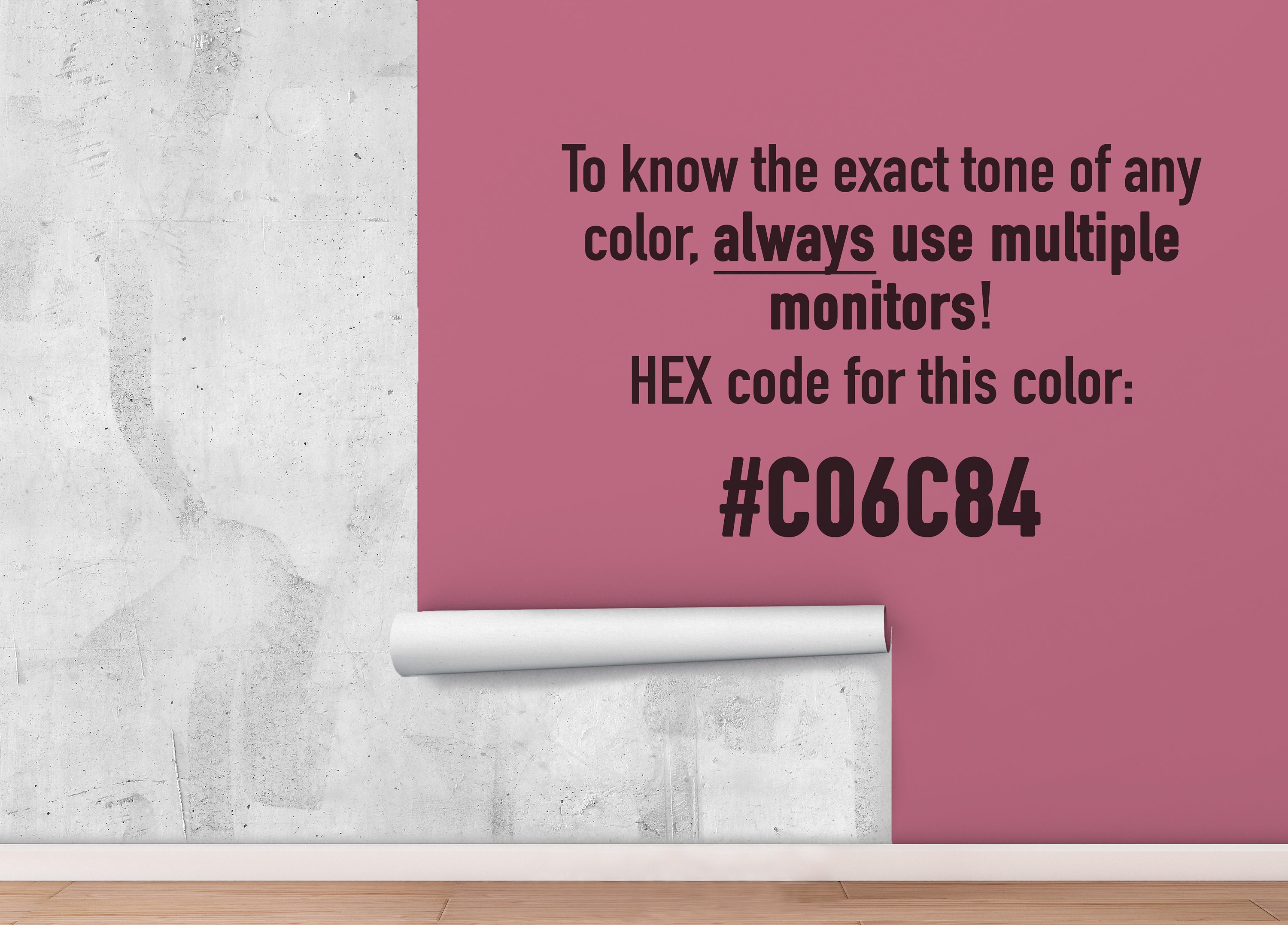 Peel And Stick Wallpaper Moderate Pink solid color Wallpaper | Etsy