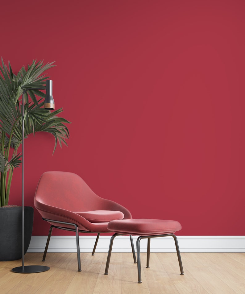 Peel and Stick Wallpaper Hot Pink Solid Color Wallpaper for - Etsy