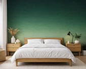 Green Ombre Peel and Stick Wallpaper Gradient Wall Removable Modern Accent Wall Decor Bedroom
