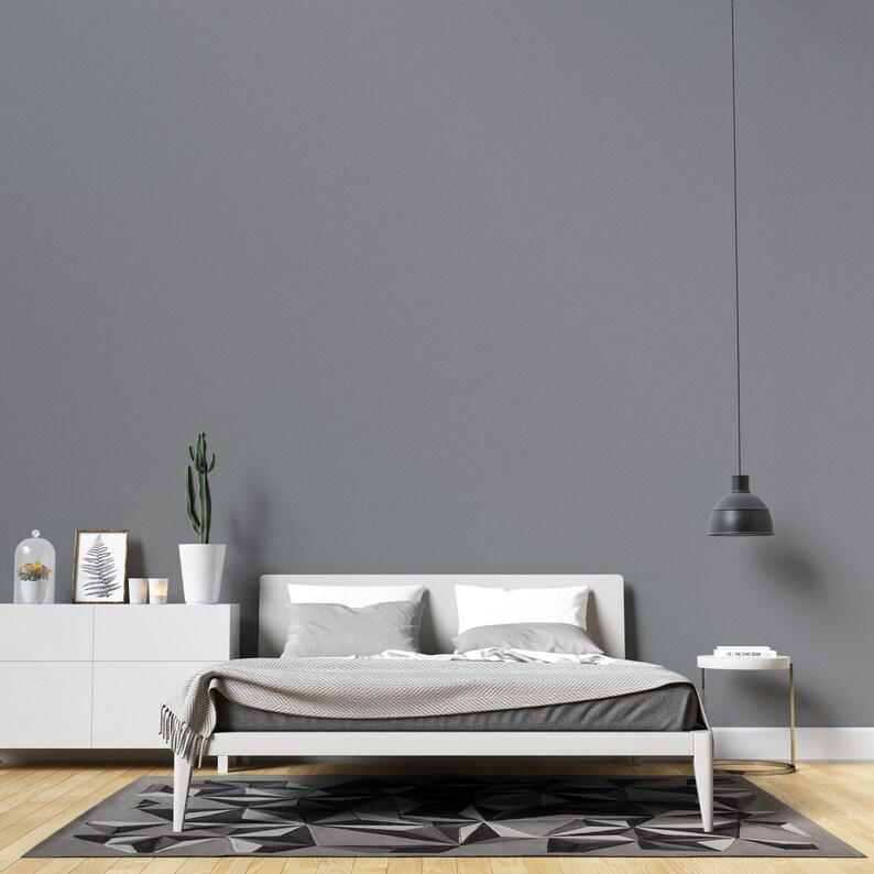 Peel and Stick Wallpaper Ultimate Gray Solid Color Home Decor Etsy