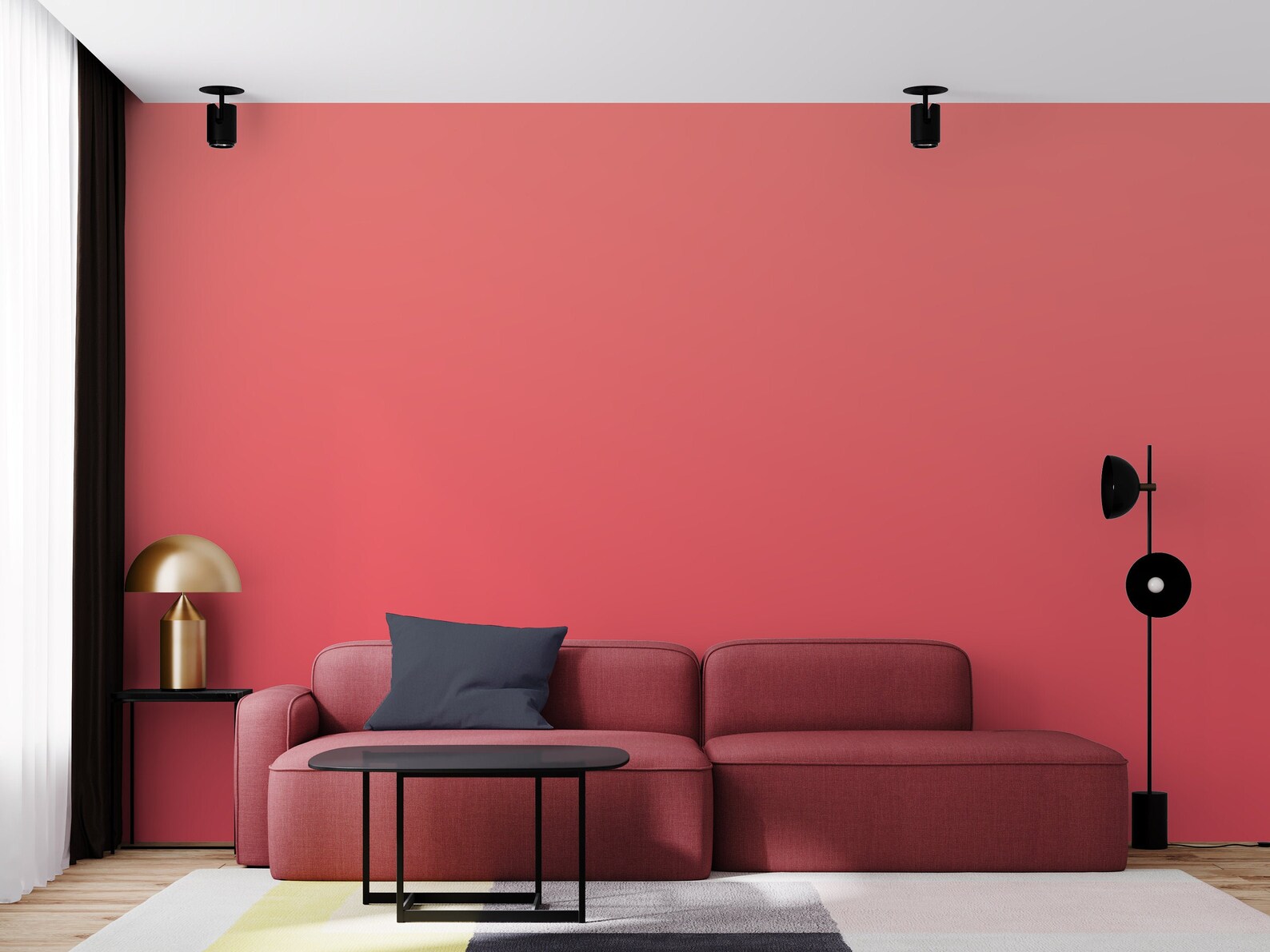 Selfadhesive Wallpaper Pink Color Gradient Fade to Pink Etsy