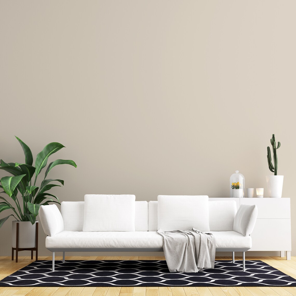 Peel And Stick Wallpaper Soft Beige solid color Wallpaper Etsy