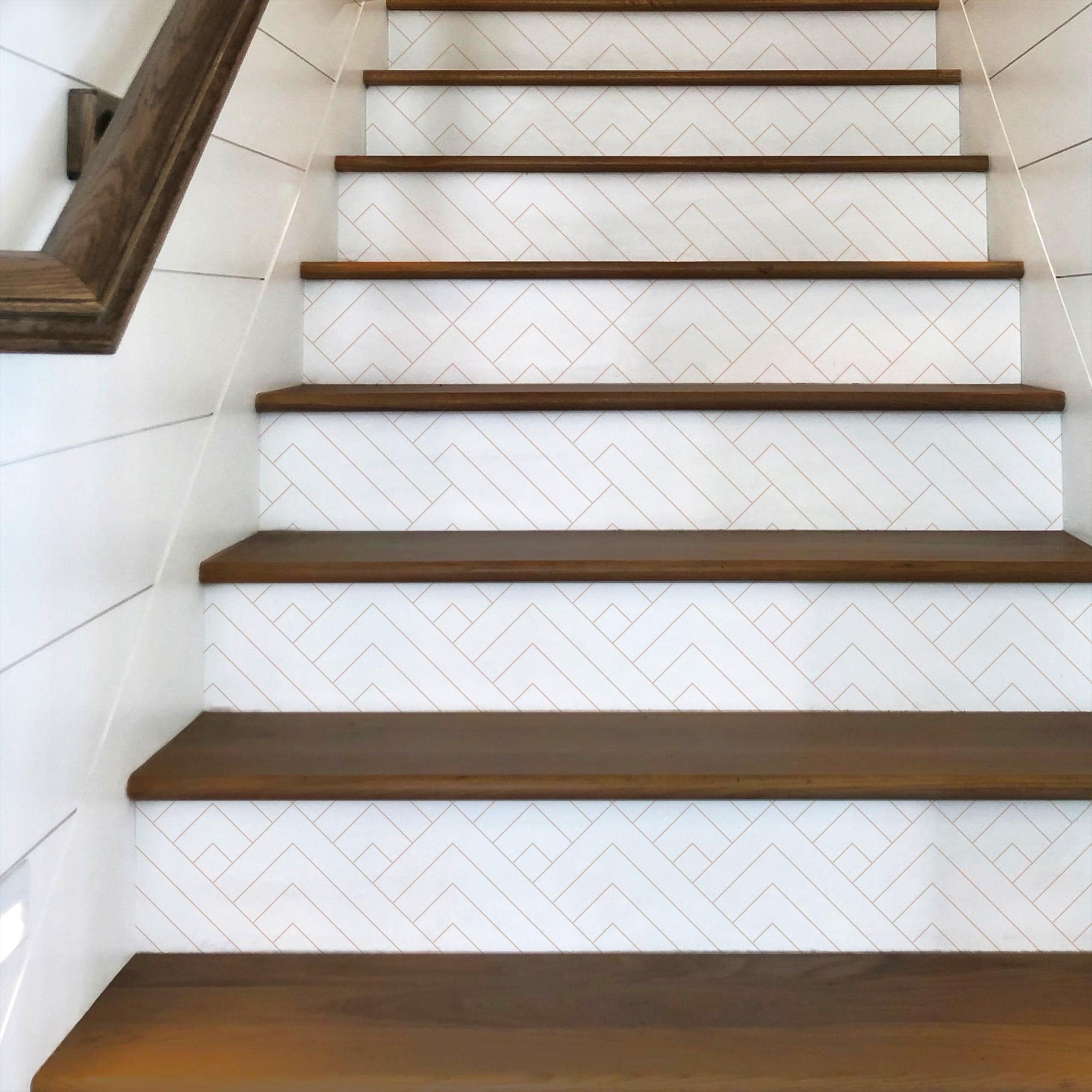 Peel and Stick Stair Risers White Minimalist Scandinavian Riser Decals ...