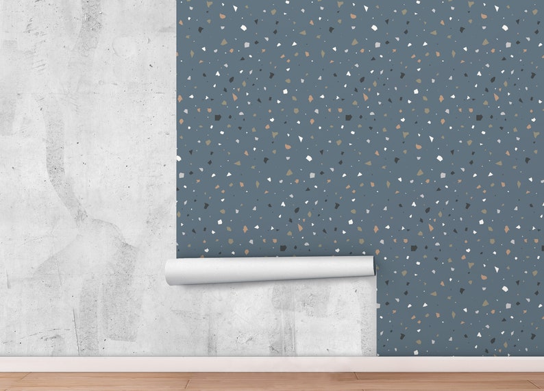 Terrazzo Pattern Wallpaper Terrazzo Peel and Stick Wallpaper | Etsy