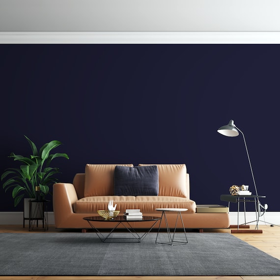 Navy Blue Wallpaper Peel and Stick Wallpaper Wallpaper for | Etsy