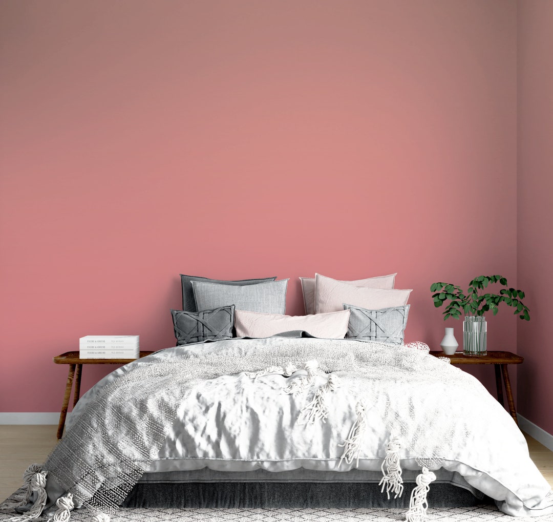 Selfadhesive Wallpaper Pink Color Gradient, Fade to Pink Ombre