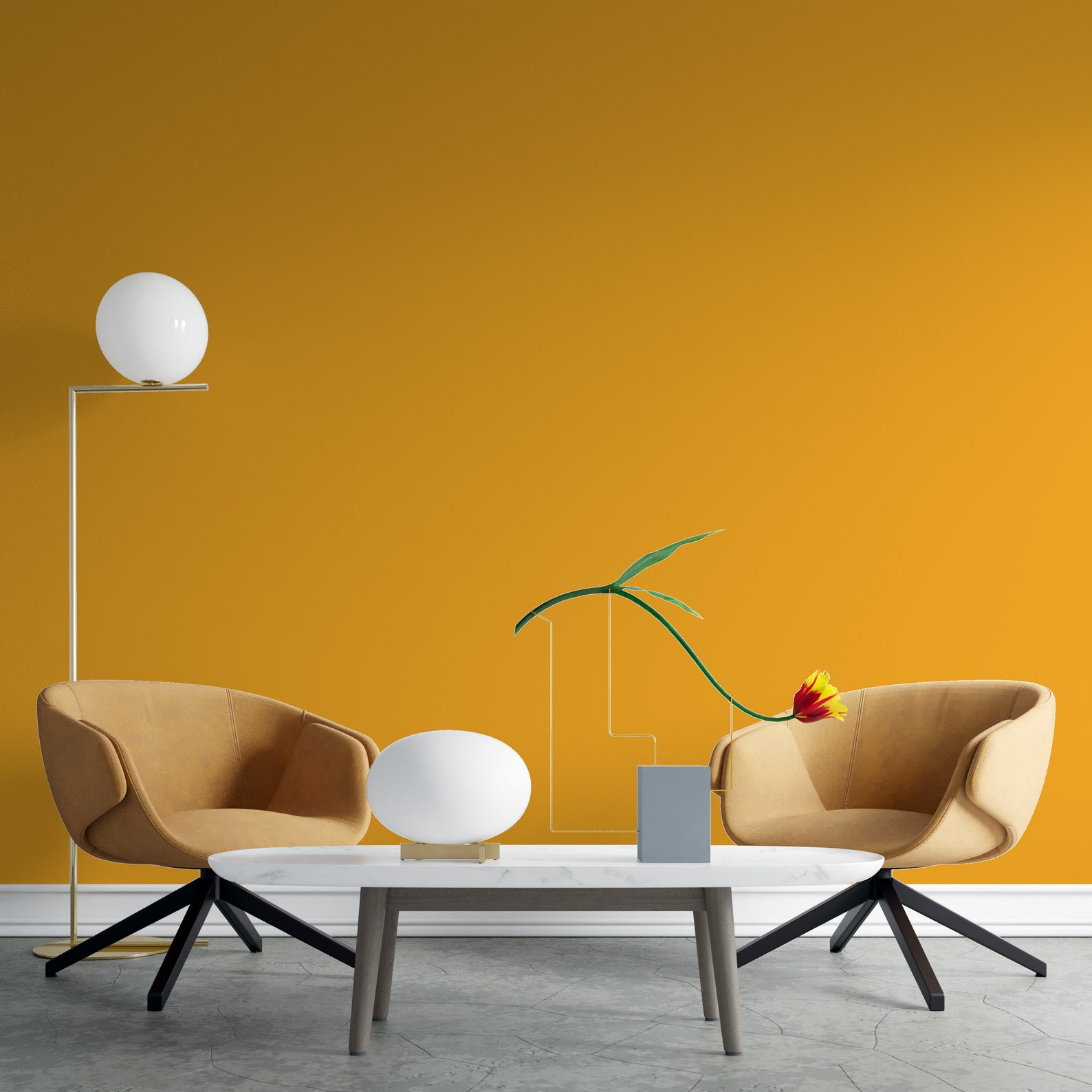 Peel and Stick Wallpaper Yellow Solid Color Wallpaper Home Etsy