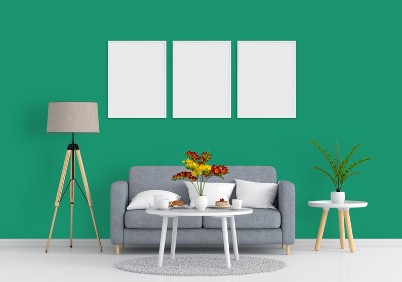 Peel and Stick Wallpaper Green Solid Color Home Decor Etsy