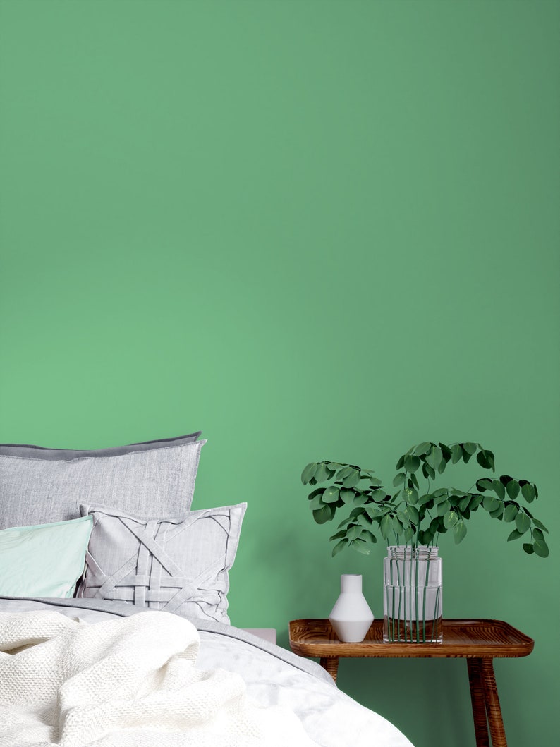 Peel and Stick Wallpaper Light Green Solid Color Home Decor - Etsy