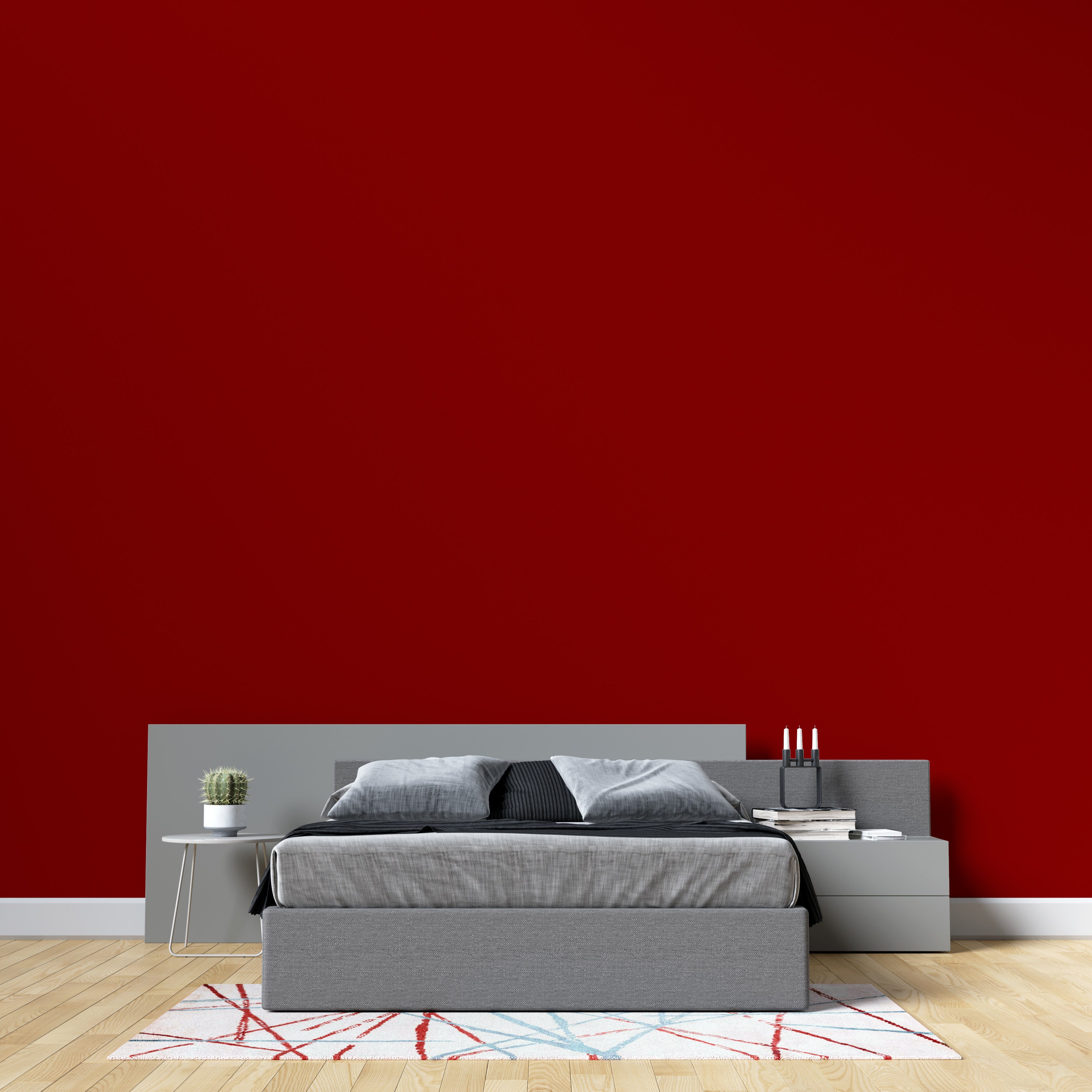 Peel And Stick Wallpaper Red solid color Home Decor Etsy