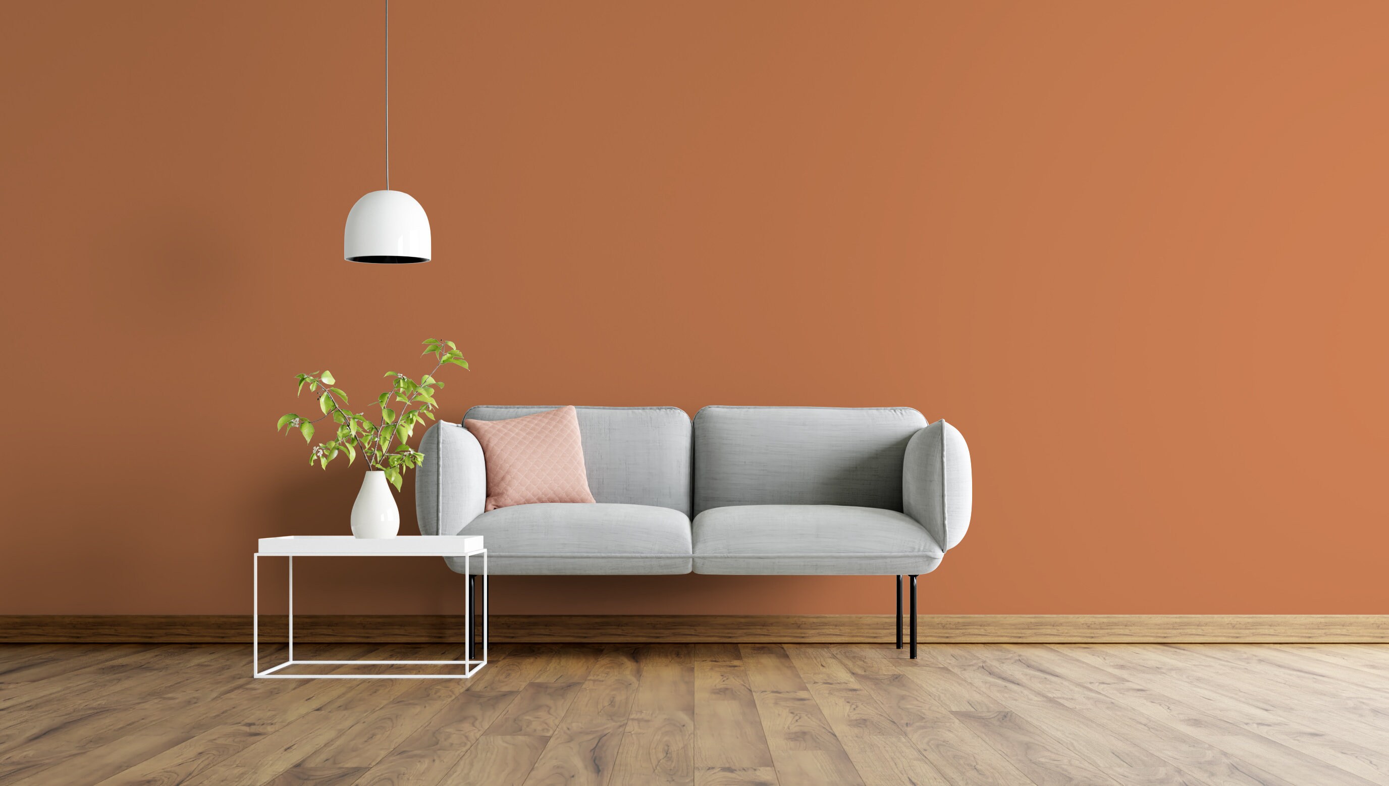 Peel And Stick Wallpaper Soft Orange solid color Wallpaper Etsy