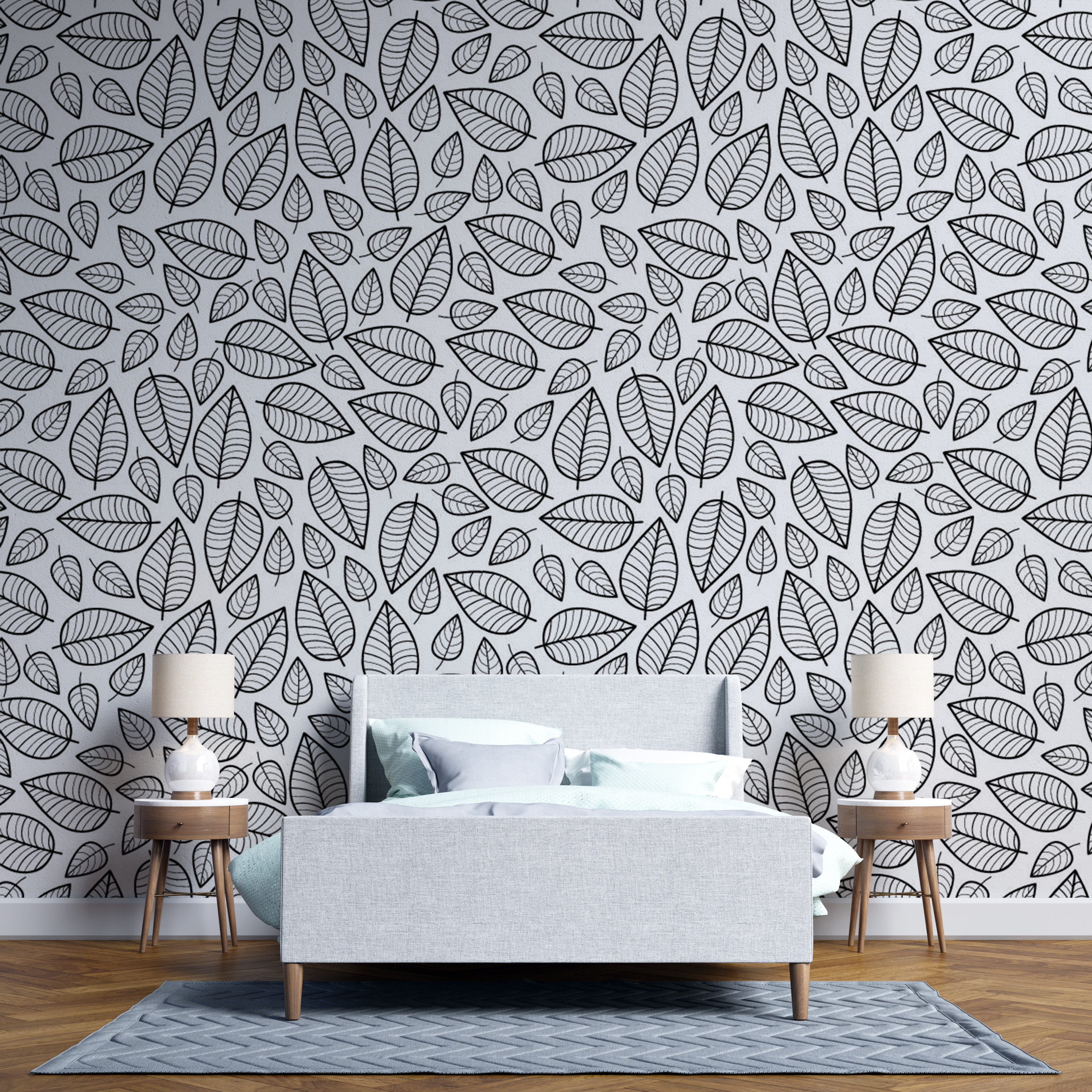 Peel And Stick Wallpaper with Leaves Nature Wallpaper for Etsy