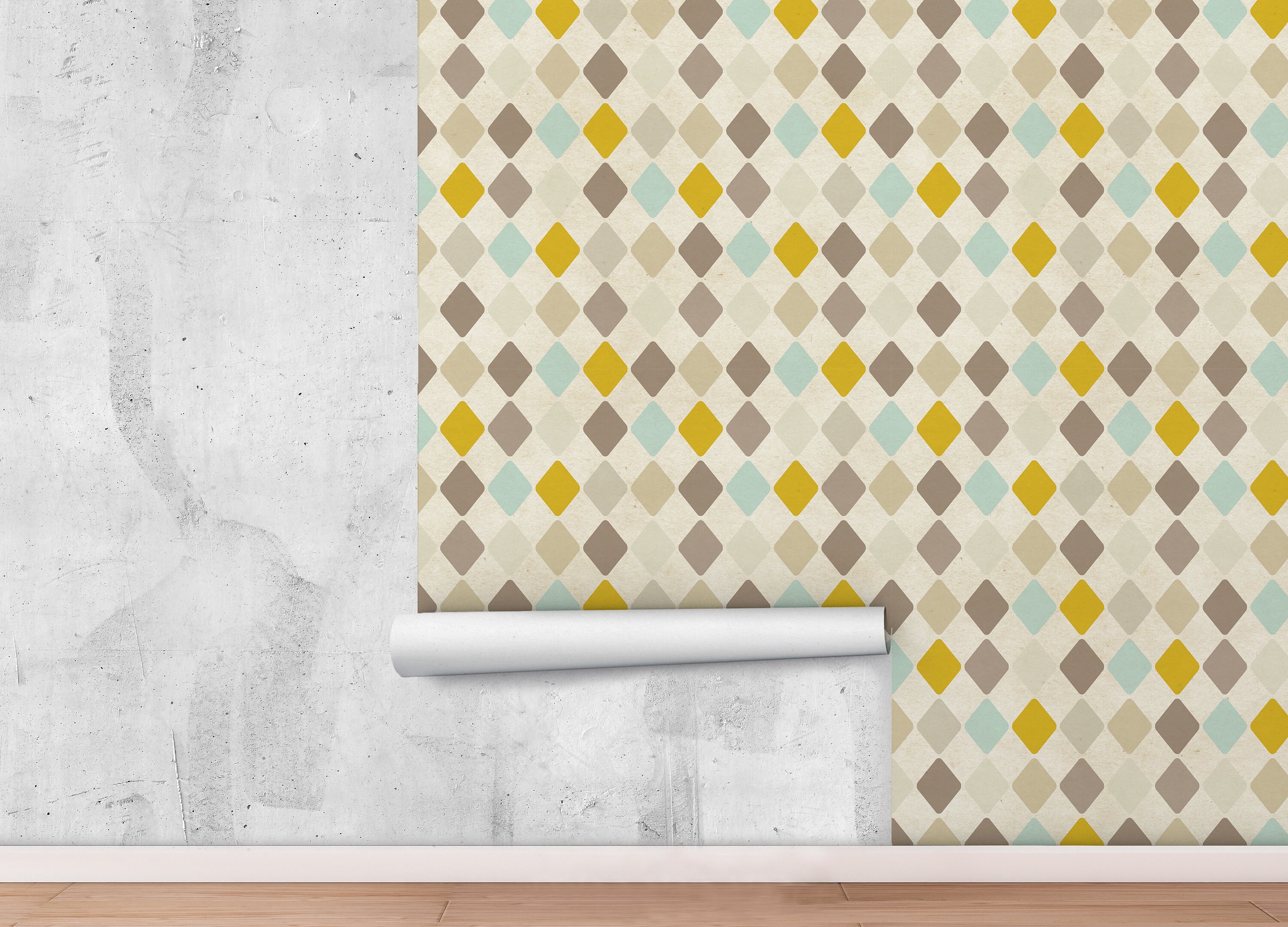 Peel and Stick Wallpaper With Vintage Pattern Retro Wallpaper Etsy