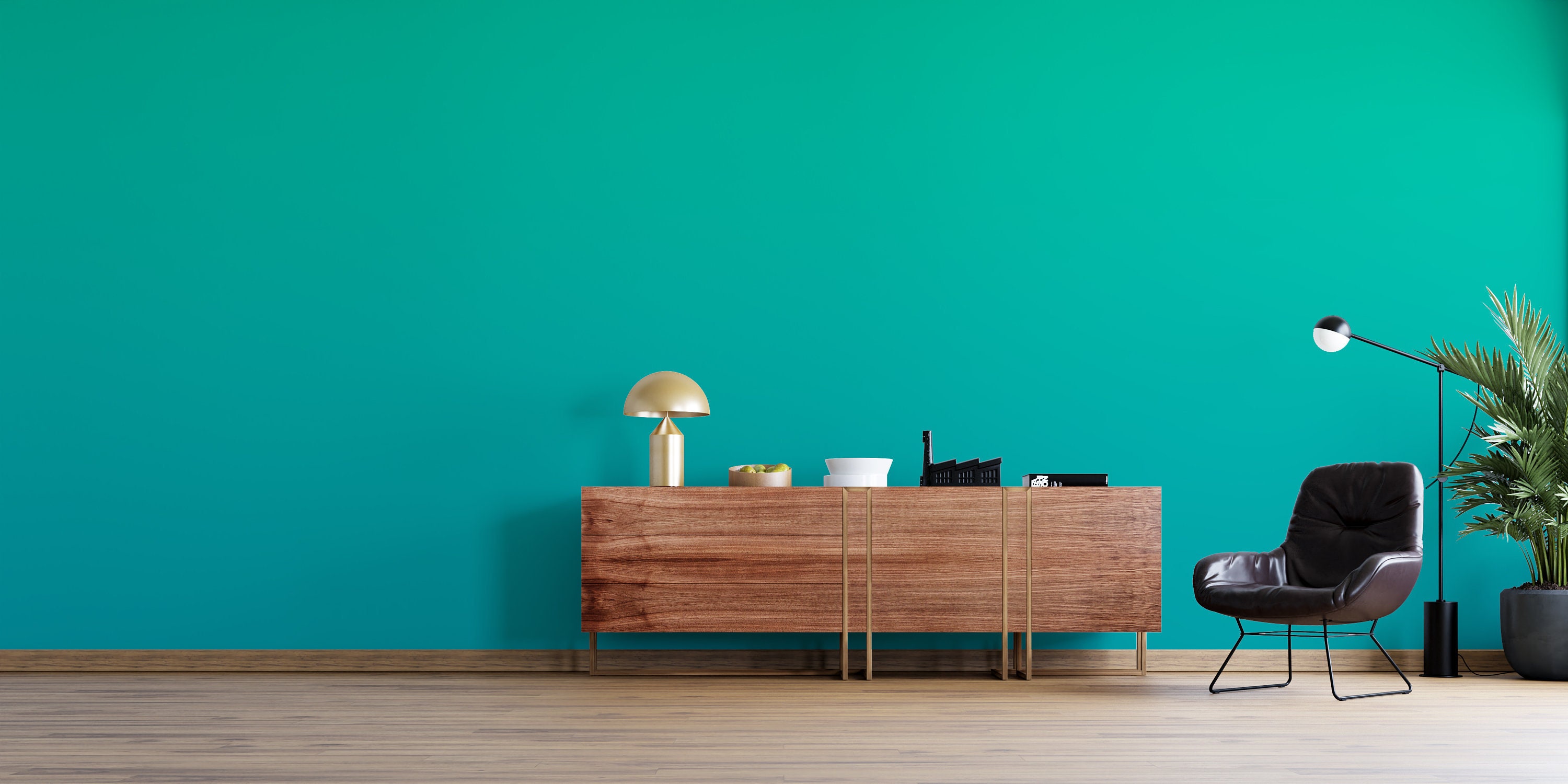 Peel and Stick Wallpaper Teal Color Gradient Teal Ombre Etsy