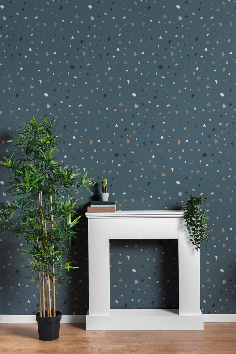 Terrazzo Pattern Wallpaper Terrazzo Peel and Stick Wallpaper | Etsy