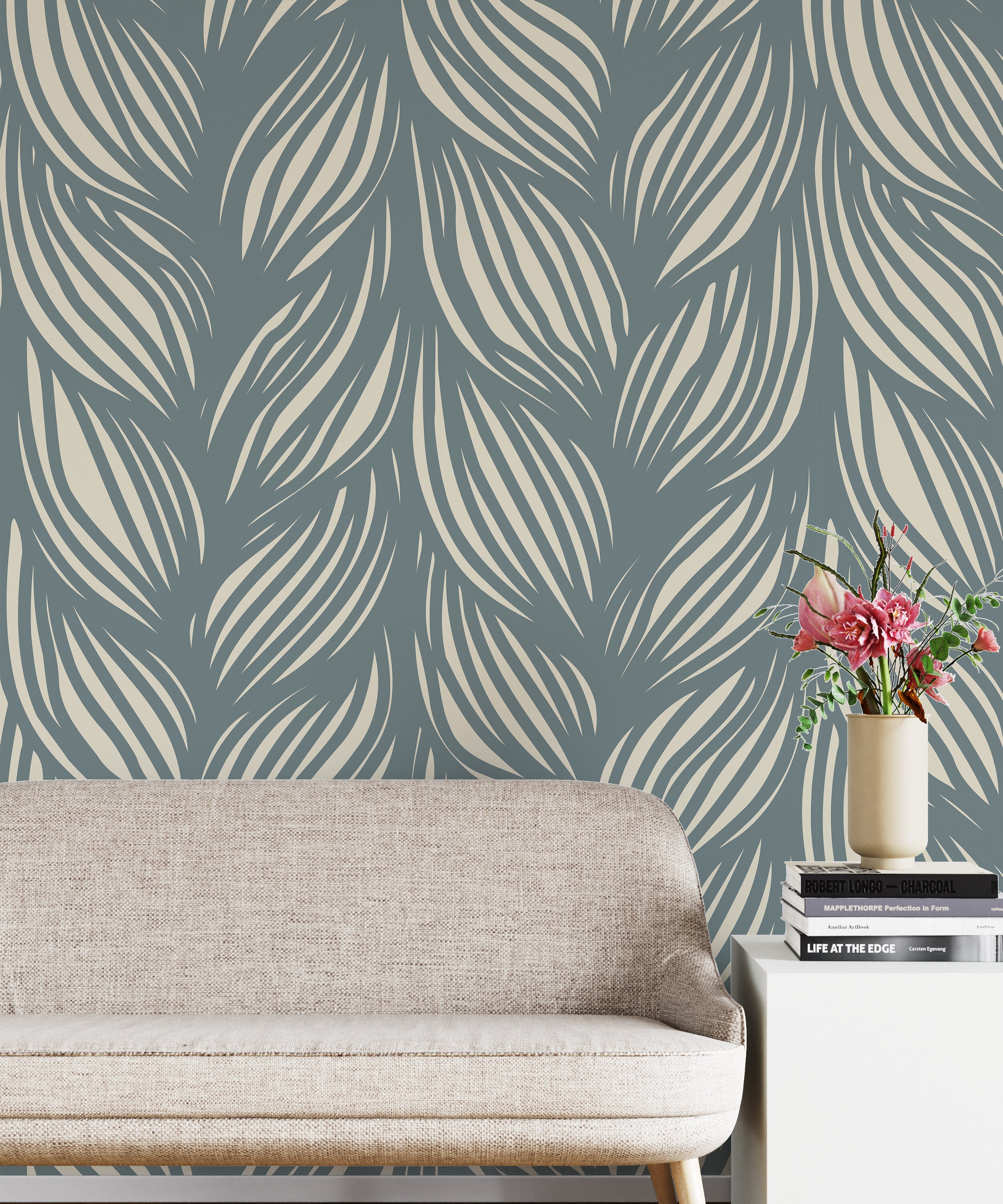 Peel And Stick Wallpaper with Vintage Pattern Retro Wallpaper | Etsy
