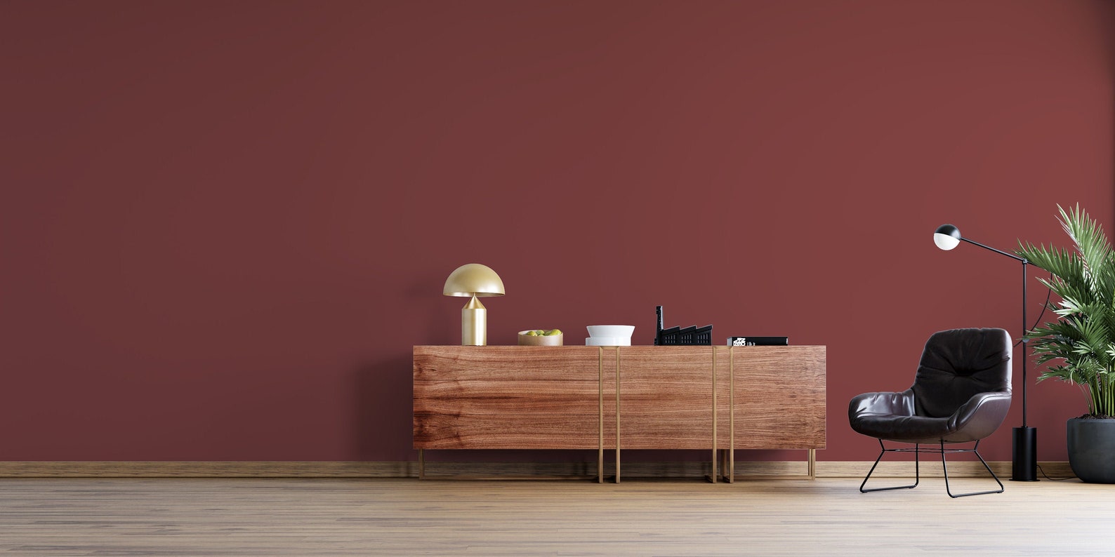 Peel And Stick Wallpaper Maroon solid color Home Decor | Etsy