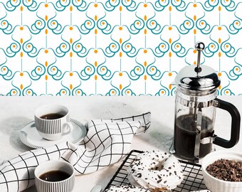 Tile Peel and Stick Wallpaper: Kitchen Removable Wallpaper