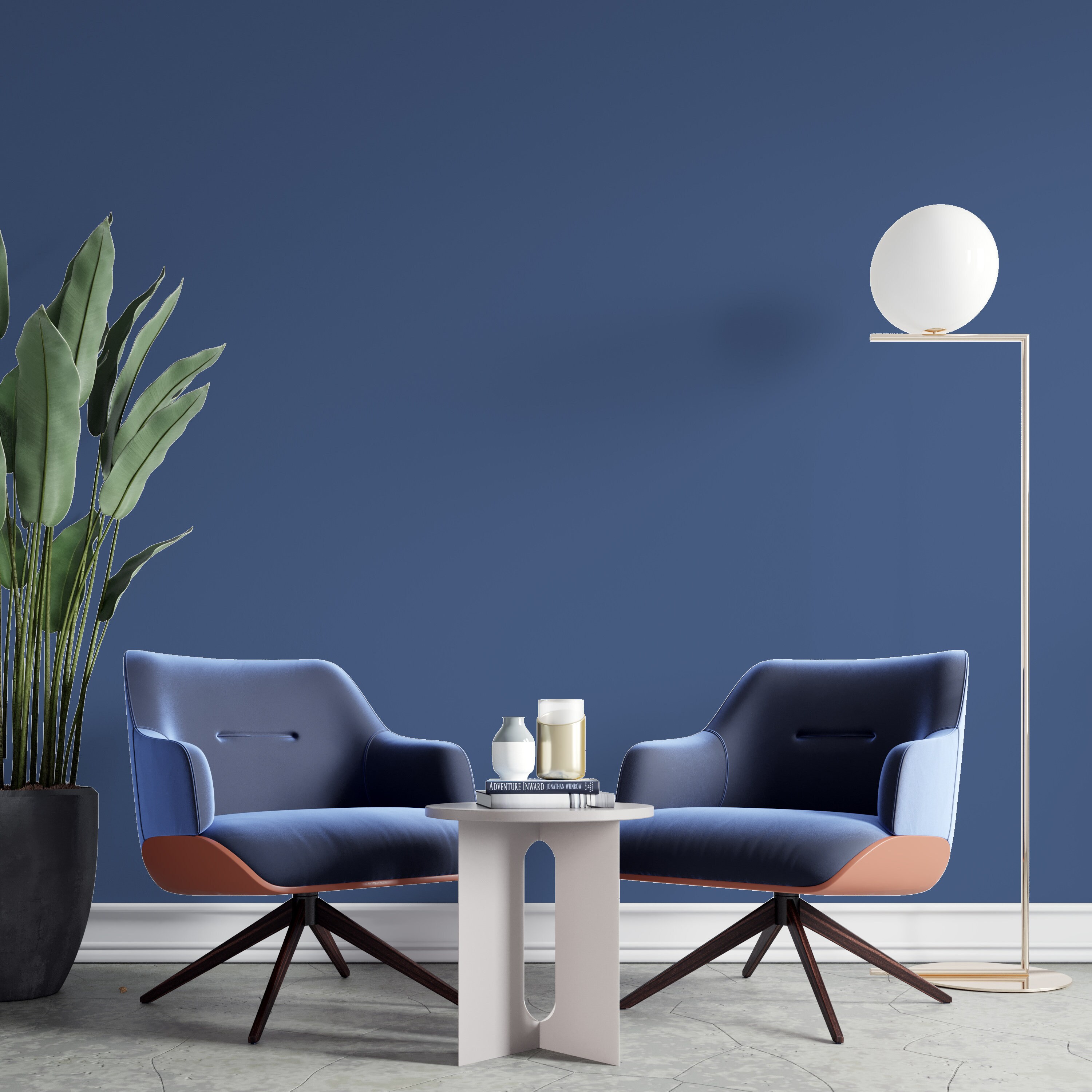 Peel and Stick Wallpaper Blue Solid Color Wallpaper for Home Etsy