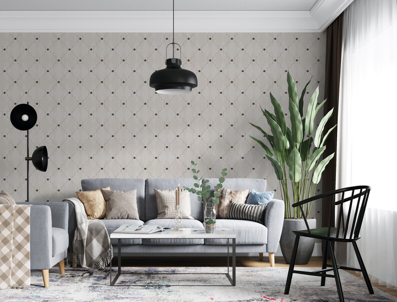 Removable Wallpaper Vintage Wallpaper Lace Trimming Pattern Etsy