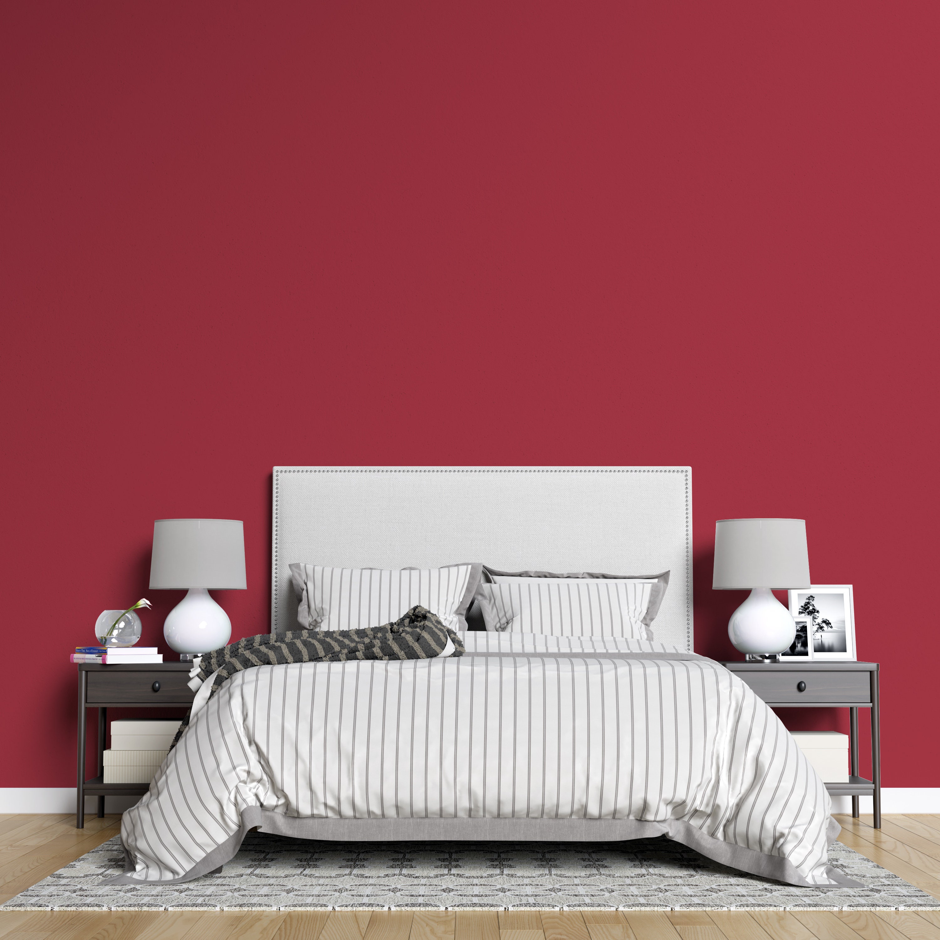 Peel And Stick Wallpaper Hot Pink solid color Wallpaper for Etsy