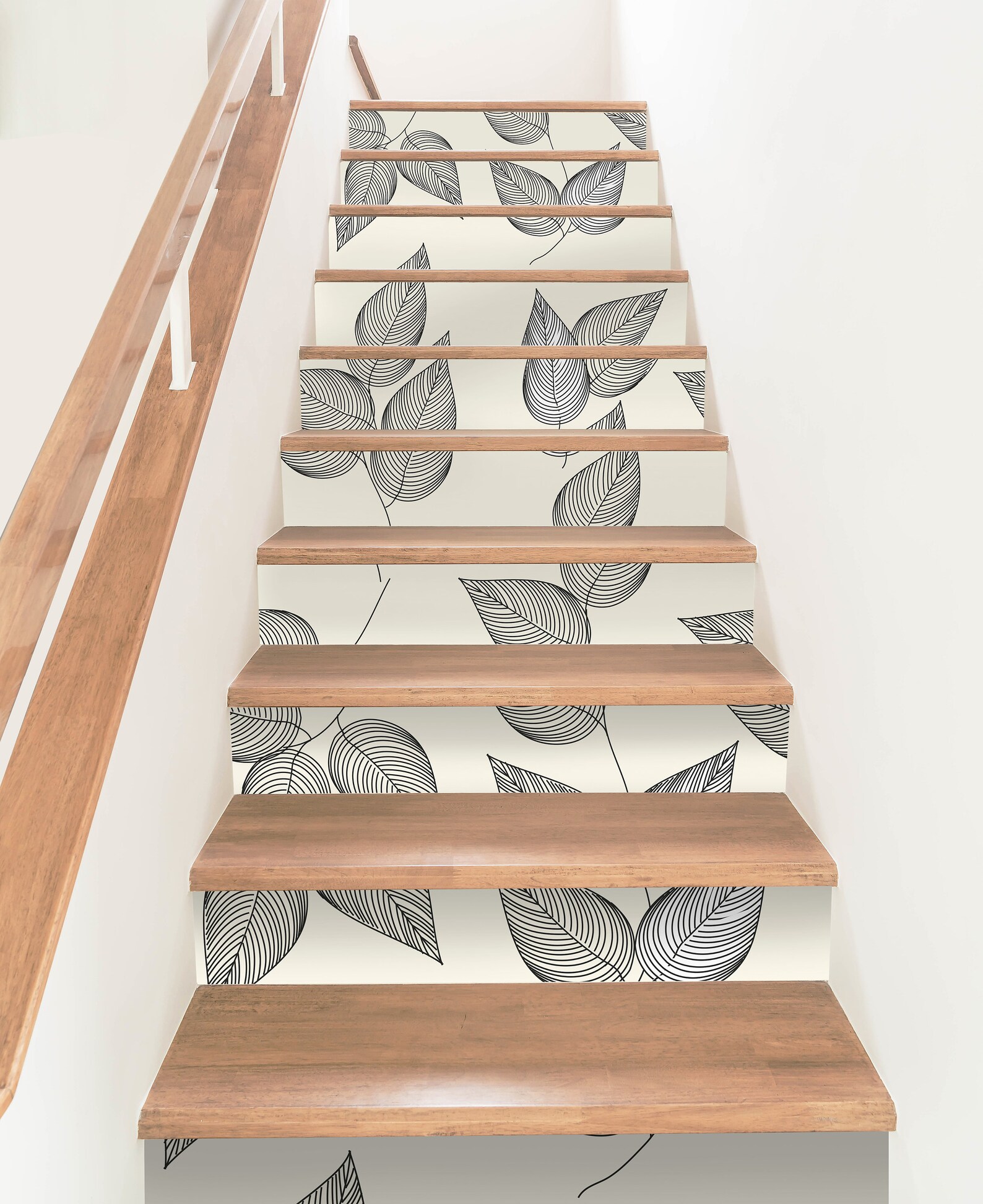 Stair Riser Removable Wallpaper With Leaves SET OF 12 Etsy