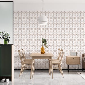 Temporary Wallpaper Scandinavian Vintage Peel and Stick Removable Wall Covering for Easy Home Decor