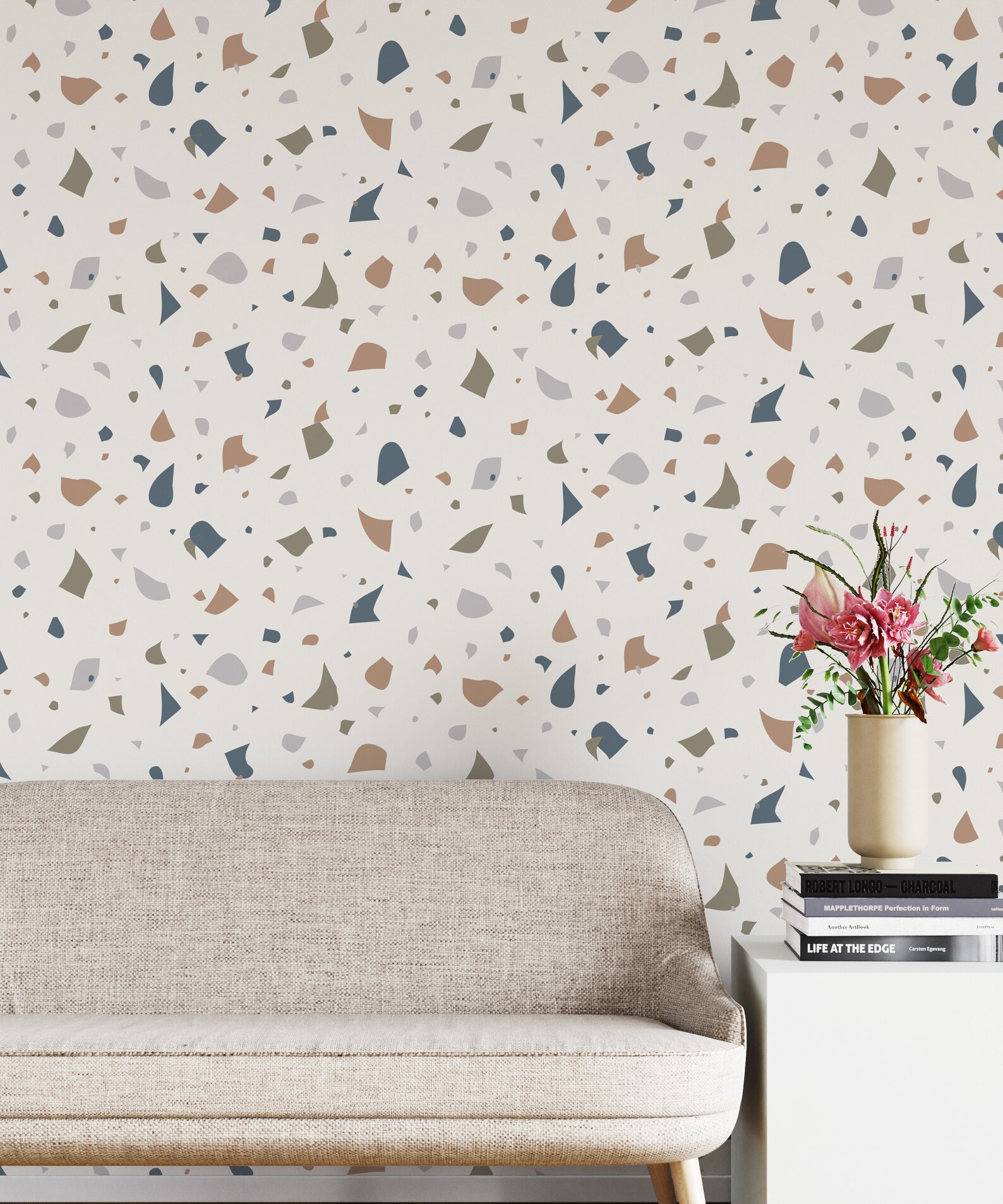 Terrazzo Pattern Wallpaper Terrazzo Peel and Stick Wallpaper - Etsy