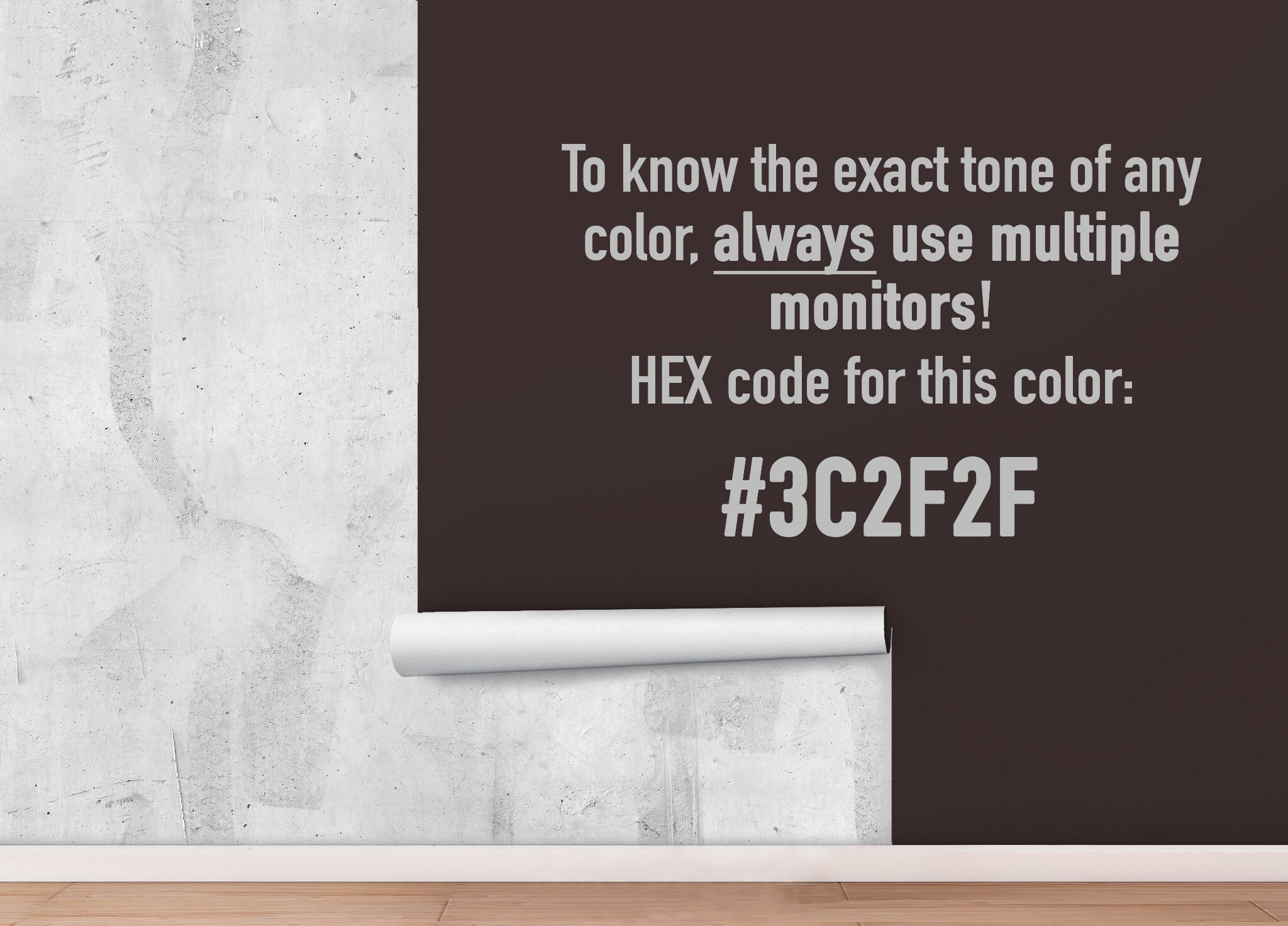 Peel and Stick Wallpaper Dark Brown Solid Color Home Decor Etsy