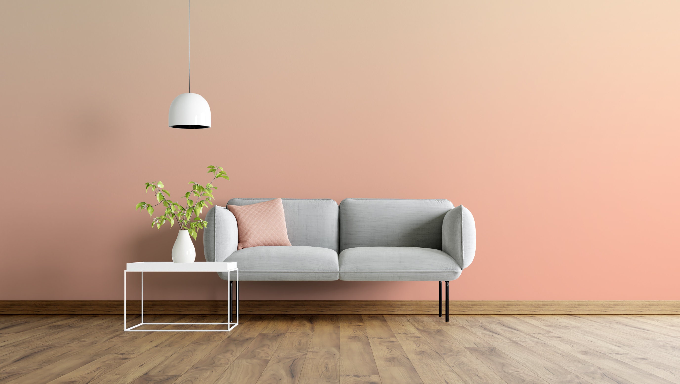 Peel And Stick Wallpaper Peach color gradient, Soft Pink Ombre Wallpaper, Peel n Stick Wall Sticker, Self-Adhesive Bedroom Wallpaper NWG007