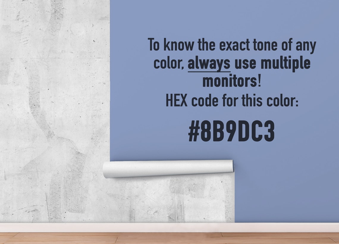 Peel and Stick Wallpaper Light Blue Solid Color Wallpaper for Etsy