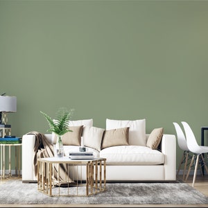 Peel and Stick Wallpaper Soft Green Solid Color, Home Decor Wallpaper ...