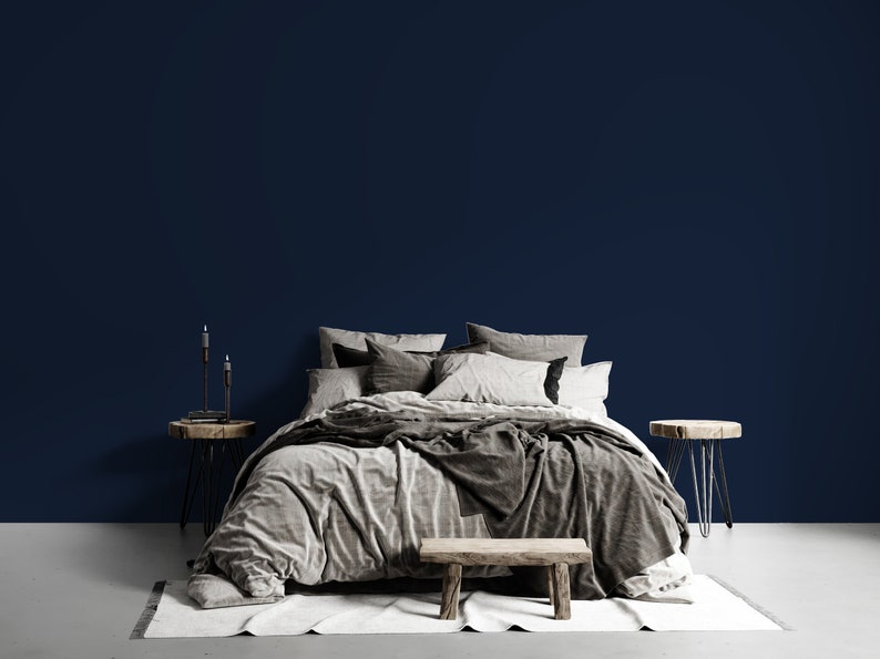 Navy Blue Wallpaper Peel and Stick Wallpaper Wallpaper for - Etsy