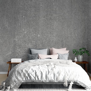 Self-Adhesive Wallpaper, Light Concrete Peel And Stick Mural, Concrete Texture Removable Wallpaper Mural, Industrial Cement Peel & Stick