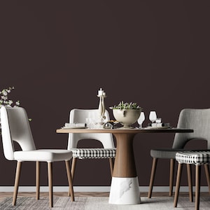 Dark Brown Peel and Stick Wallpaper, Solid Accent Wall for Living Room Bedroom