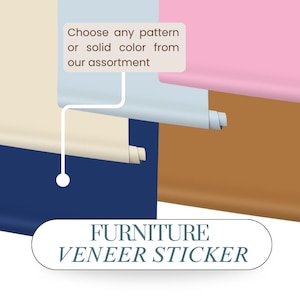 CUSTOM color Furniture Veneer, Any color from palette Self-Adhesive sticker, Waterproof Sticker, Furniture Sticker, Furniture Decals Wrap