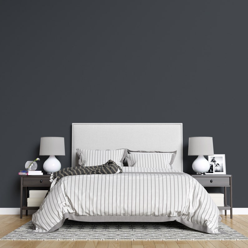 Peel and Stick Wallpaper Gray Solid Color Home Decor Etsy