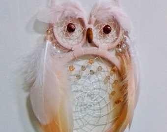 Owl dreamcatcher Big owl dream catchers wall hanging Playroom decor for girl's