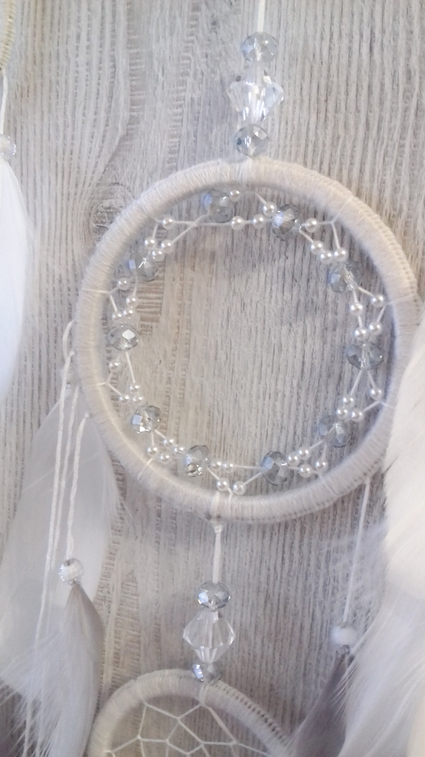 Large Dream Catcher Boho Wall Hanging Native. White Dream Catcher ...