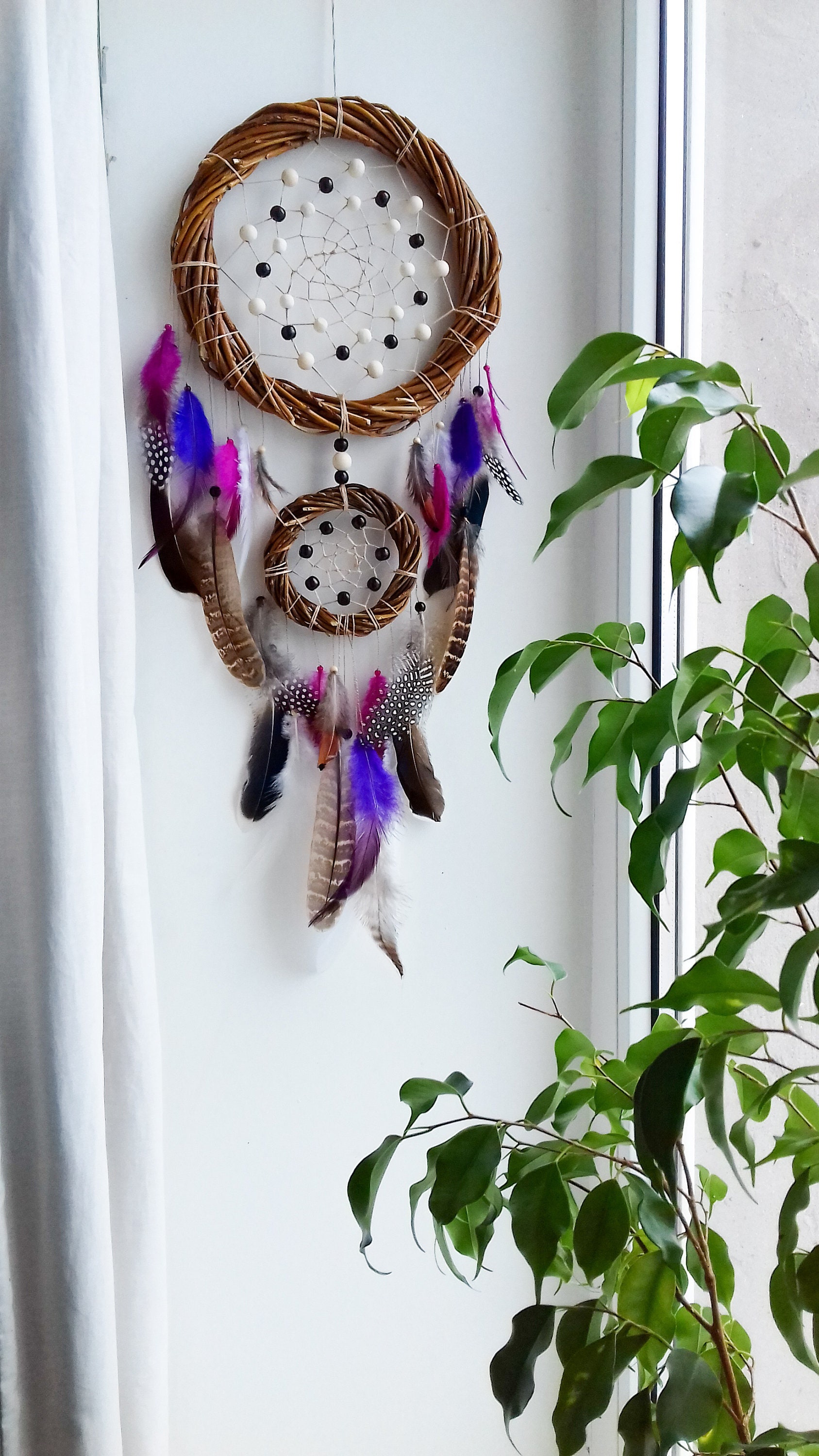 Traditional dream catcher. Authentic dream catcher by ojibwe. Etsy
