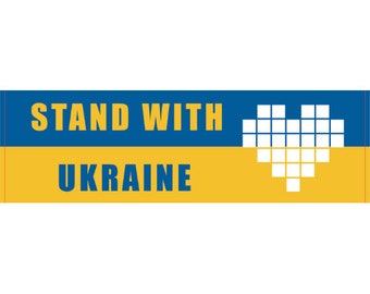 Ucraina adesivo jpg Ucraina bandiera auto decalcomania Stand con Ucraina