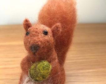 Red Squirrel Handmade Needle Felted