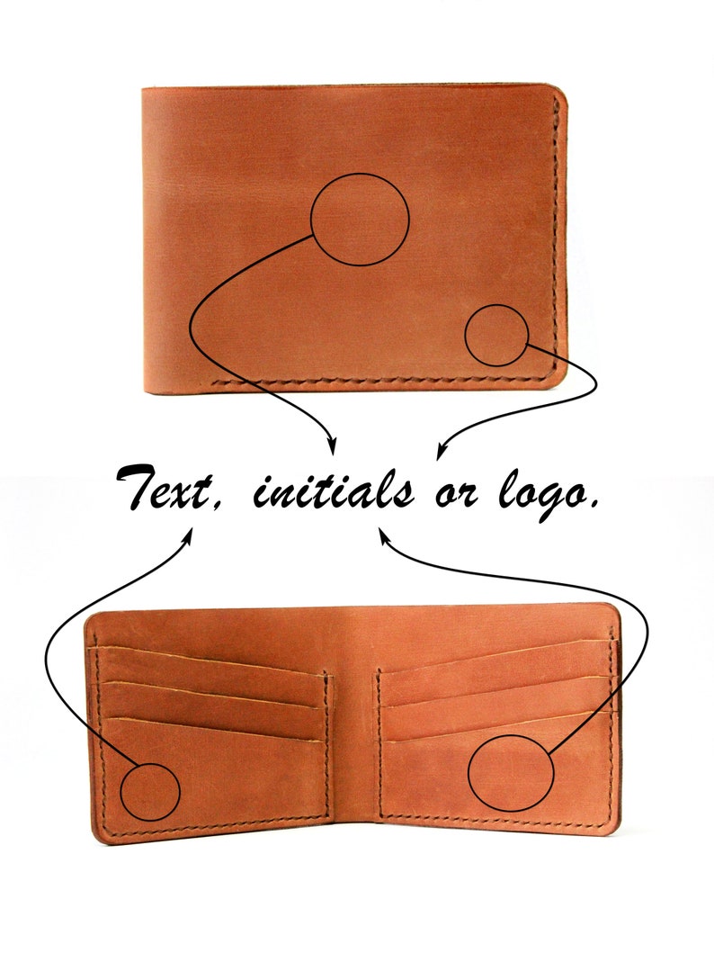 SURFING engraved leather bifold custom wallet / Man wallet Etsy