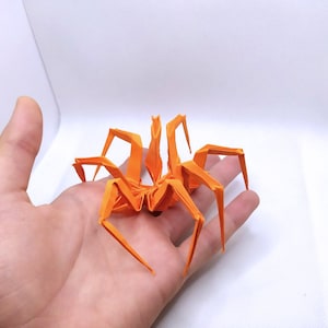 Handmade Origami Spider, Paper Origami Decoration, Fantasy Origami, Spider Gift
